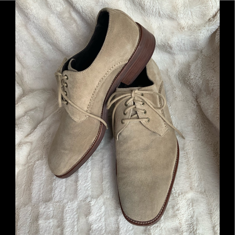 Cole Haan Tan Suede Leather Oxfords